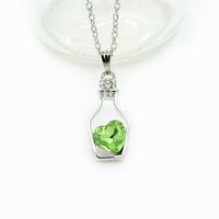 1 Piece Simple Style Heart Shape Alloy Plating Rhinestones Women's Pendant Necklace sku image 2