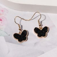 1 Pair Fashion Butterfly Metal Inlay Artificial Gemstones Women's Drop Earrings main image 3