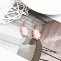1 Pair Simple Style Rhombus Alloy Inlay Artificial Gemstones Women's Drop Earrings main image 3