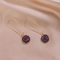 1 Pair Fashion Round Resin Handmade Women's Earrings sku image 1