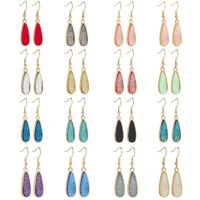 1 Pair Simple Style Water Droplets Plating Alloy Drop Earrings main image 6