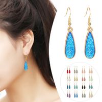 1 Pair Simple Style Water Droplets Plating Alloy Drop Earrings main image 7