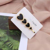 Sweet Heart Shape Alloy Plating Hair Clip 1 Piece sku image 2