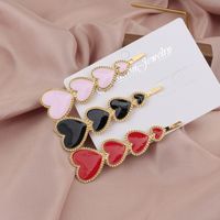 Sweet Heart Shape Alloy Plating Hair Clip 1 Piece main image 1