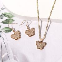 1 Set Simple Style Butterfly Alloy Plating Women's Necklace sku image 4