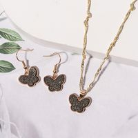 1 Set Simple Style Butterfly Alloy Plating Women's Necklace sku image 3