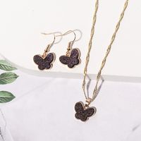 1 Set Simple Style Butterfly Alloy Plating Women's Necklace sku image 5