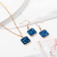 1 Set Simple Style Square Alloy Plating Women's Pendant Necklace sku image 9
