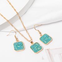1 Set Simple Style Square Alloy Plating Women's Pendant Necklace sku image 2