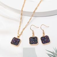 1 Set Simple Style Square Alloy Plating Women's Pendant Necklace sku image 3