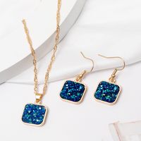 1 Set Simple Style Square Alloy Plating Women's Pendant Necklace sku image 8