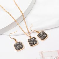 1 Set Simple Style Square Alloy Plating Women's Pendant Necklace sku image 6