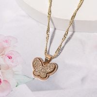 1 Piece Simple Style Butterfly Alloy Plating Women's Pendant Necklace main image 3
