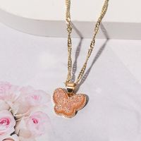 1 Piece Simple Style Butterfly Alloy Plating Women's Pendant Necklace main image 5