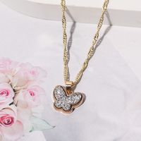 1 Piece Simple Style Butterfly Alloy Plating Women's Pendant Necklace sku image 2