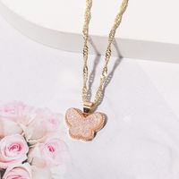 1 Piece Simple Style Butterfly Alloy Plating Women's Pendant Necklace sku image 6