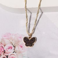 1 Piece Simple Style Butterfly Alloy Plating Women's Pendant Necklace sku image 5