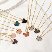 1 Piece Simple Style Butterfly Alloy Plating Women's Pendant Necklace main image 1