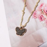 1 Piece Simple Style Butterfly Alloy Plating Women's Pendant Necklace sku image 3