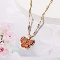 1 Piece Simple Style Butterfly Alloy Plating Women's Pendant Necklace sku image 8