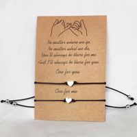 1 Set Simple Style Heart Shape Alloy Rope Couple Bracelets main image 2