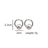 1 Pair Fashion Round Alloy Plating Artificial Pearls Women's Earrings main image 3