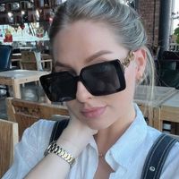Simple Style Solid Color Ac Uv400 Square Full Frame Women's Sunglasses main image 1
