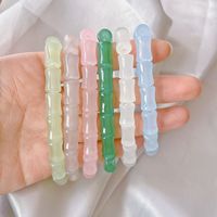 1 Pièce Sucré Couleur Unie Verre Verre Femmes Bracelets main image 1