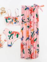 Women's Sexy Floral Printing 3 Piece Set Bikinis main image 2