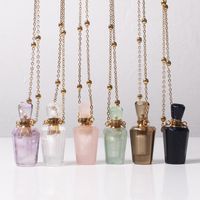 Simple Style Perfume Bottle Crystal Metal Pendant Necklace 1 Piece main image 5