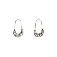 1 Pair Retro Horns Metal Gold Plated Women's Earrings main image 3