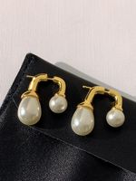 1 Pair Fashion Water Droplets Artificial Pearl Alloy Plating Women's Ear Studs main image 1