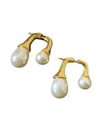 1 Pair Fashion Water Droplets Artificial Pearl Alloy Plating Women's Ear Studs main image 2