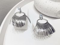 1 Pair Fashion Solid Color Alloy Tassel Plating Women's Drop Earrings sku image 1