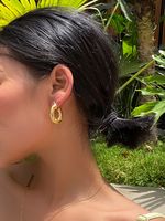 Retro Geometric Brass Plating Earrings 1 Pair main image 4