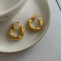 Retro Geometric Brass Plating Earrings 1 Pair sku image 1
