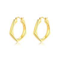 1 Pair Fashion Rhombus Metal Plating Women's Earrings sku image 1