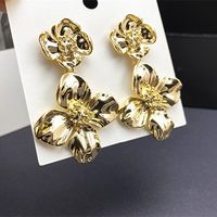 1 Pair Fashion Flower Metal Plating Women's Drop Earrings main image 5
