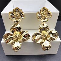 1 Pair Fashion Flower Metal Plating Women's Drop Earrings main image 1