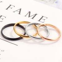 Simple Style Solid Color Titanium Steel Rings 1 Piece main image 5