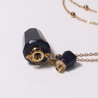 Simple Style Perfume Bottle Crystal Metal Pendant Necklace 1 Piece main image 2