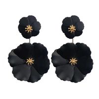 1 Pair Fashion Flower Metal Stoving Varnish Women's Drop Earrings sku image 5
