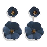 1 Pair Fashion Flower Metal Stoving Varnish Women's Drop Earrings sku image 9