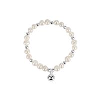 Mode Runden Silber Perlen Perle Überzug Armbänder 1 Stück main image 2