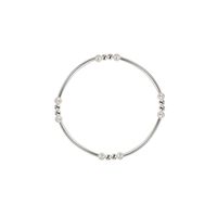 Fashion Circle Silver Pearl Bangle 1 Piece main image 3