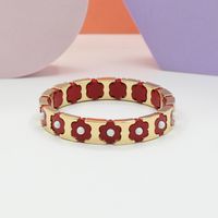 1 Piece Fashion Flower Alloy Stoving Varnish Women's Bangle sku image 16