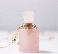 Korean Style Heart Shape Perfume Bottle Crystal Metal Pendant Necklace 1 Piece sku image 3