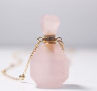 Korean Style Heart Shape Perfume Bottle Crystal Metal Pendant Necklace 1 Piece sku image 4