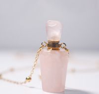 Korean Style Heart Shape Perfume Bottle Crystal Metal Pendant Necklace 1 Piece sku image 6