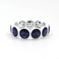 1 Piece Fashion Round Enamel Stoving Varnish Inlay Artificial Gemstones Women's Bracelets sku image 3